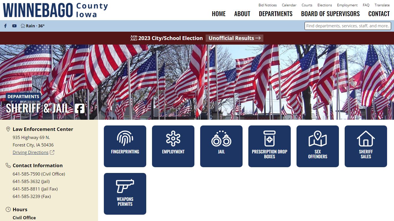 Sheriff & Jail - Winnebago County Government - Iowa